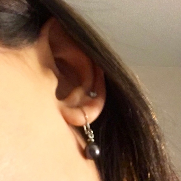 💰925 sterling silver/ Freshwater pearl earrings - Picture 4 of 4